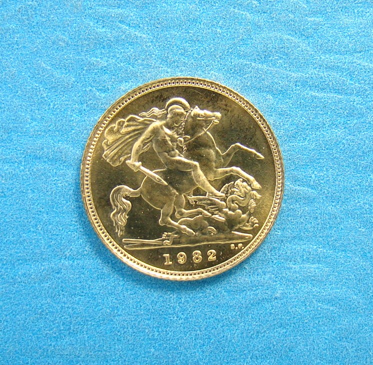 Elizabeth II, 1982, 1/2 Sovereign PROOF* - Image 2