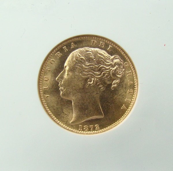 Victoria, 1872, Sovereign, EX BENTLEY COLLECTION