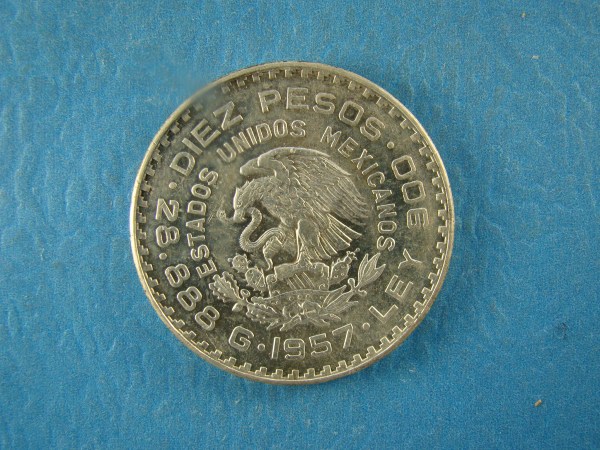 MEXICO, 1957, 10 PESOS