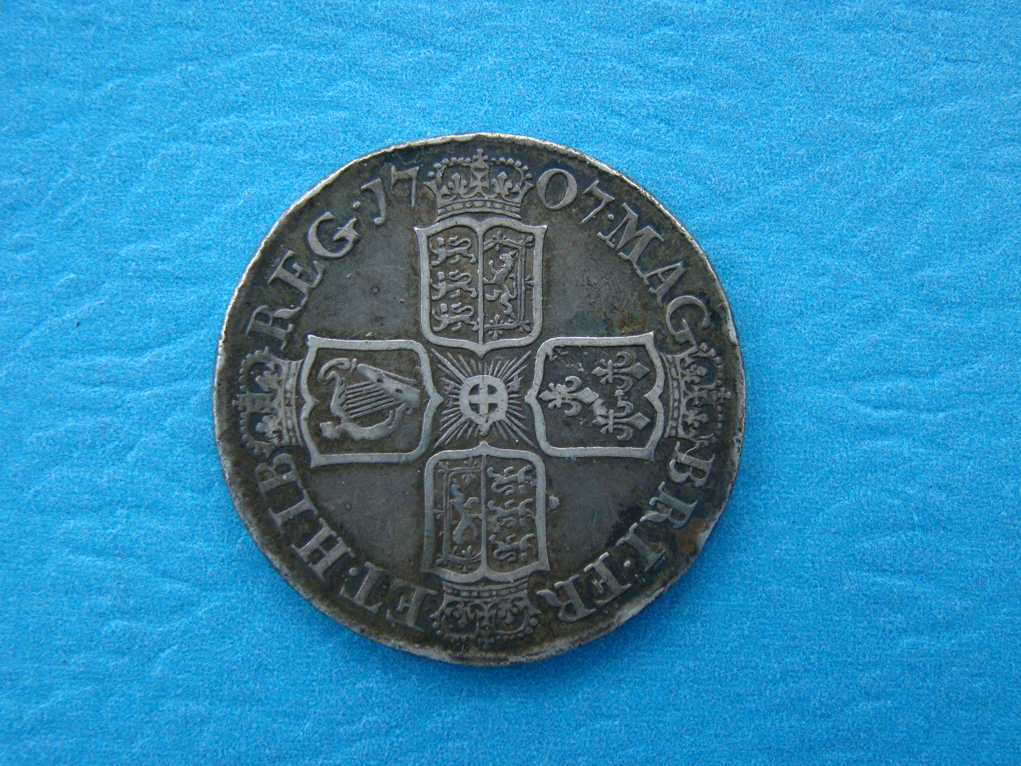 Anne, 1707E, Halfcrown - Image 2