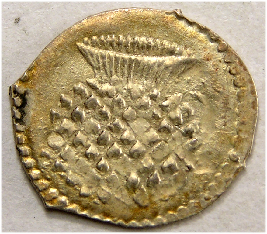 James I, 1619-25, 1/2D, HIGHEST GRADED BY NGC AND PCGS - Image 1