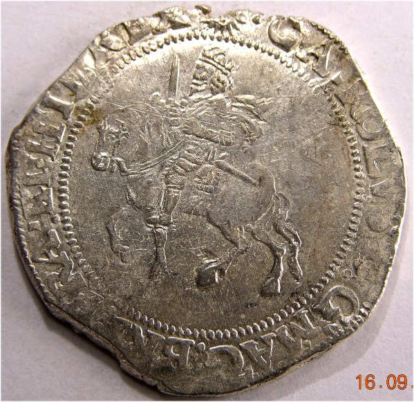 Charles I, 1645-46, Half Crown BRILLIANT MINT STATE