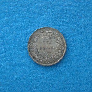 William IV, 1831, 6d - Image 2