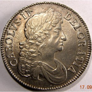 Charles II, 1679, Crown, Mint State - Image 1