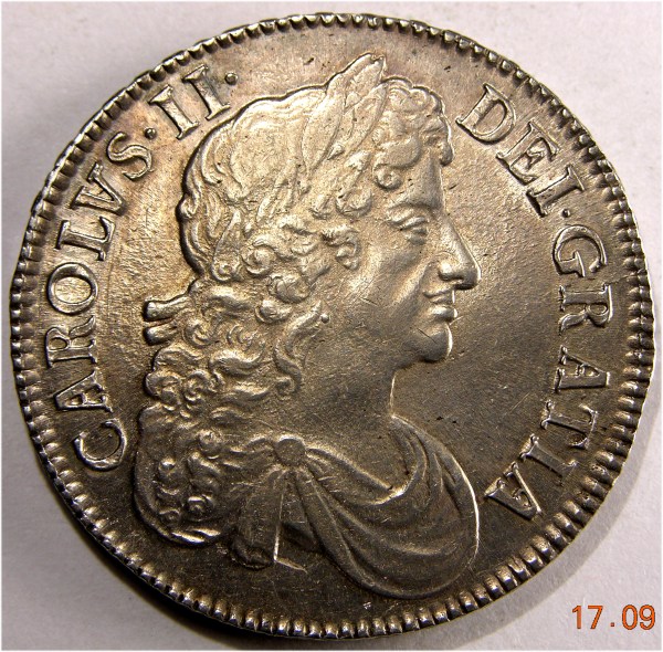 Charles II, 1679, Crown, Mint State