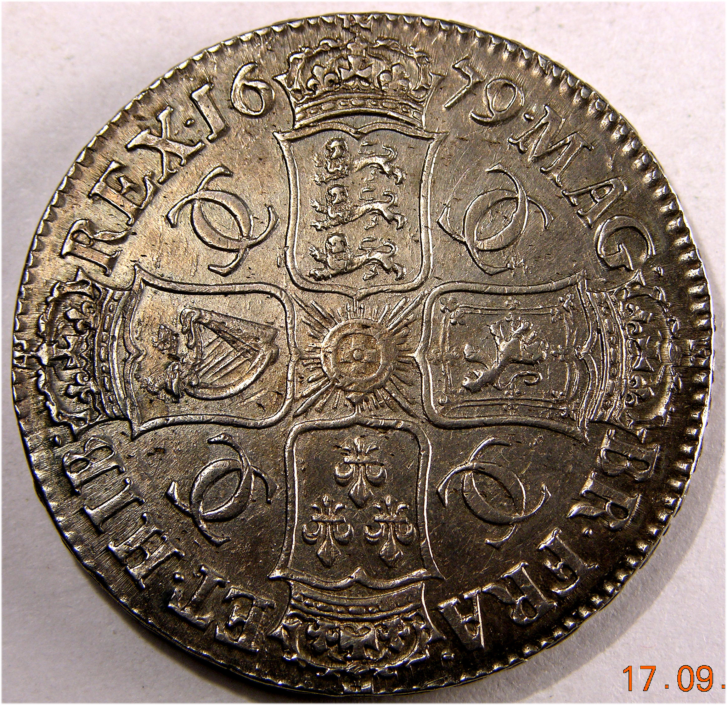 Charles II, 1679, Crown, Mint State - Image 2