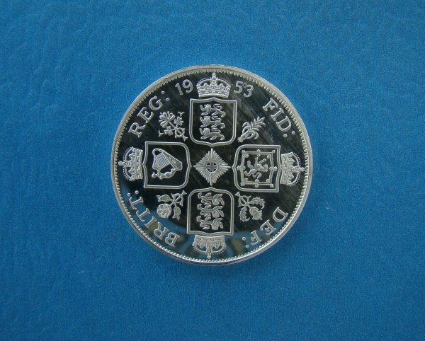 Elizabeth II, 1953, Double Florin Proof in Silver