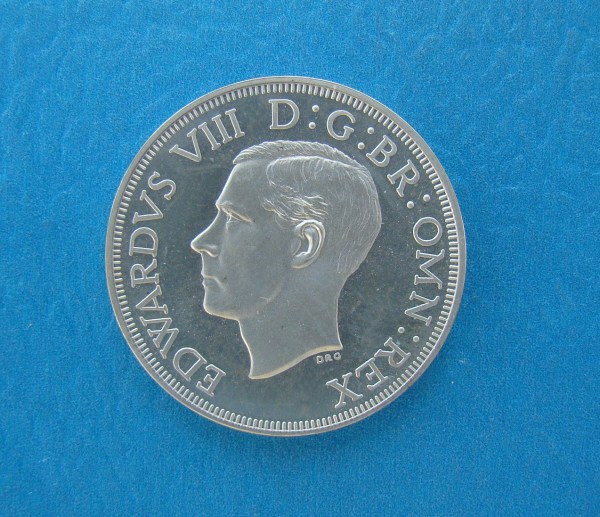 Edward VIII, 1937, Crown Silver Proof Pattern
