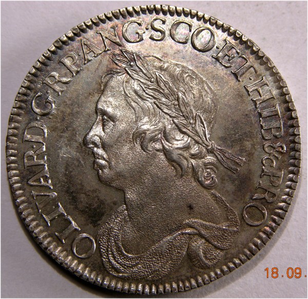 Cromwell, 1658, Half Crown, A SUPERB CROMWELL PIECE FROM AN OLD COLLECTION   SOLD