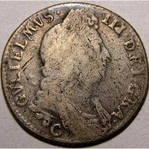 William III, 1697C, Shilling, EXT RARE TRANSPOSED SHIELDS - Image 1