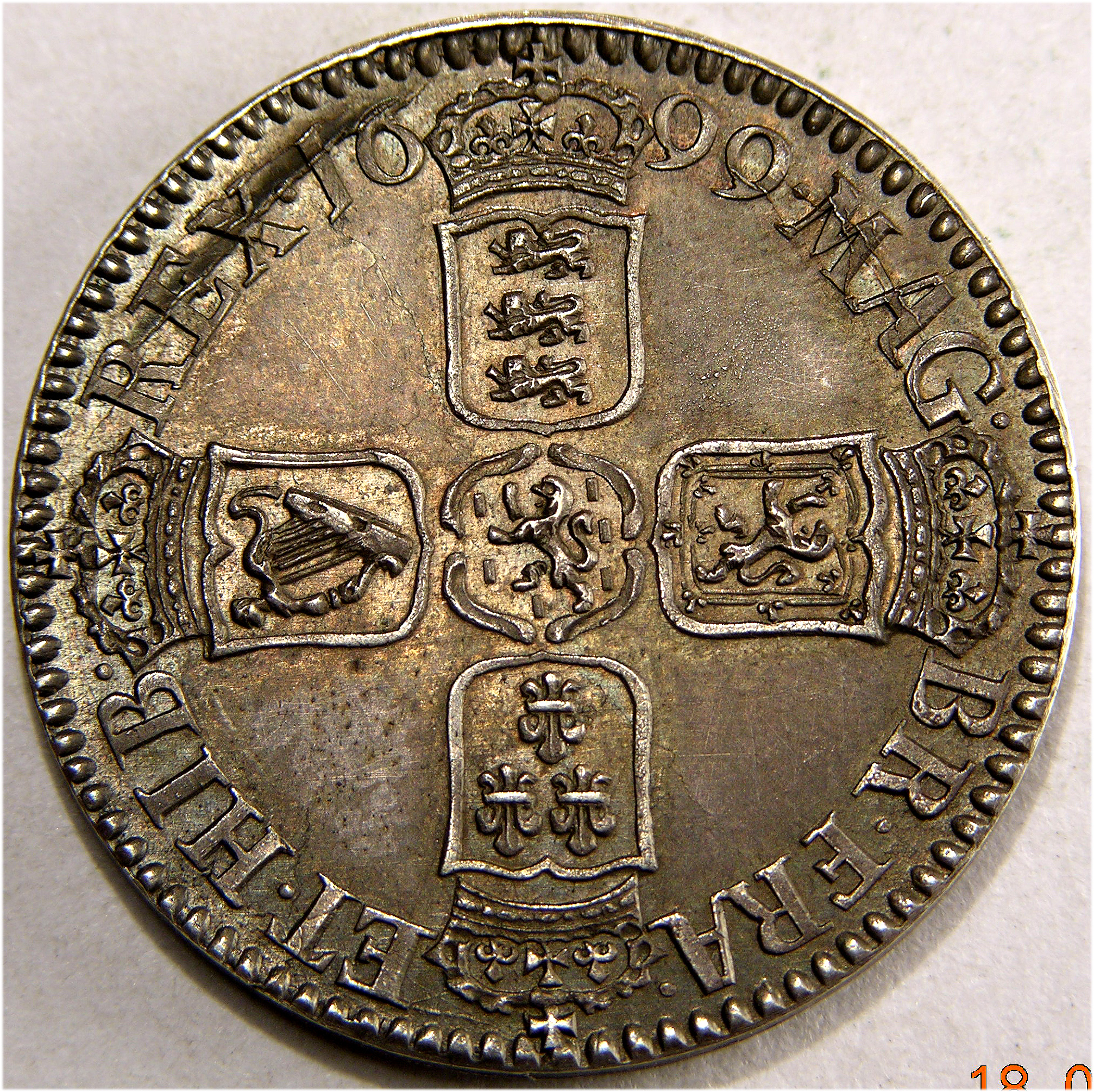 William III, 1699, Shilling Proof SOLD - Image 2