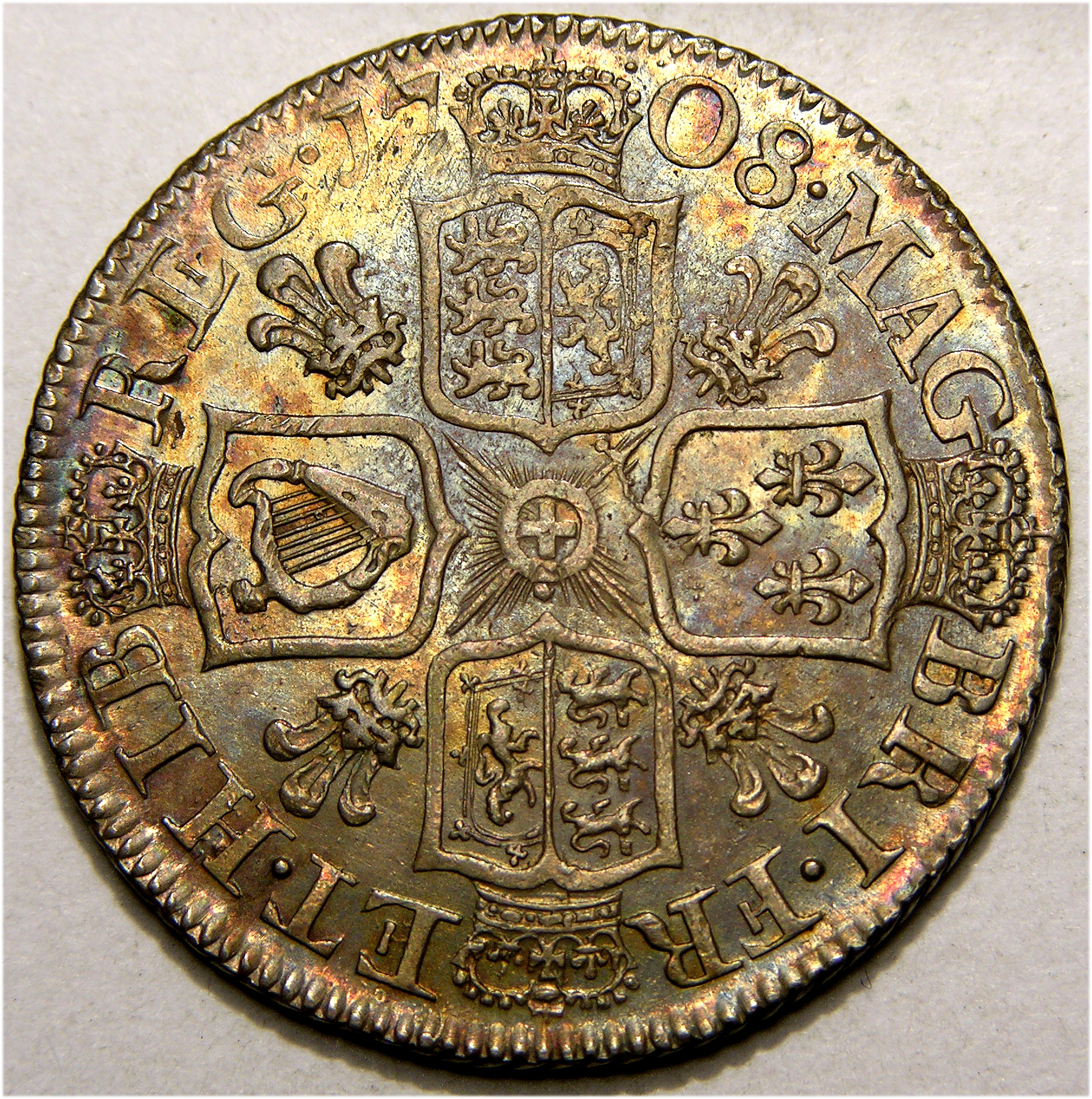 Anne, 1708PL, Shilling - Image 2