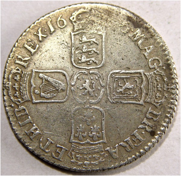 William III, 1696, Shilling