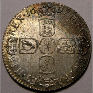 William III, 1697, Sixpence - Image 2