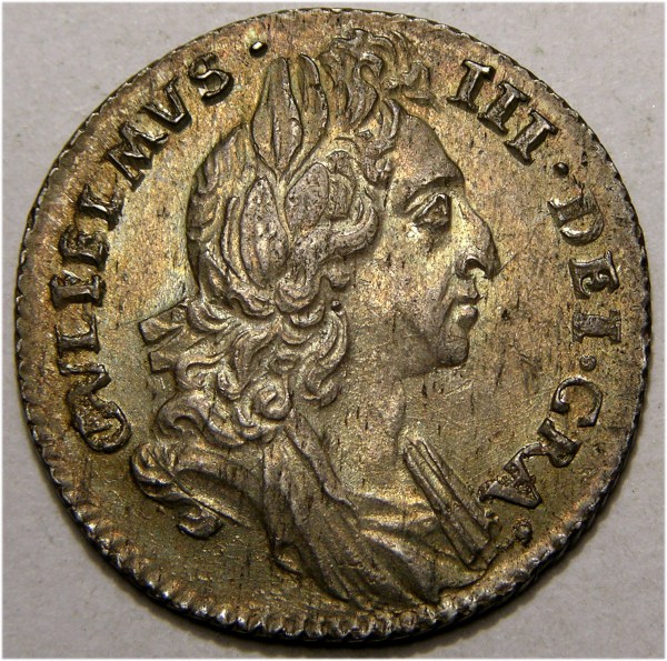 William III, 1696, Sixpence