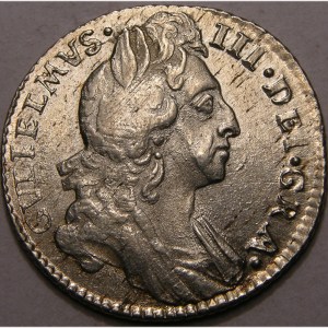 William III, 1696, Sixpence, EXTREMELY RARE (R4) SCOTTISH ARMS AT DATE, FINEST KNOWN - Image 1