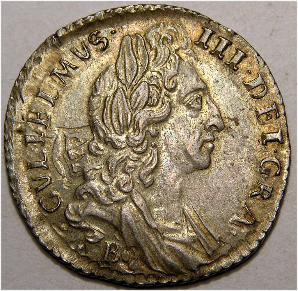 William III, 1697B, Sixpence, PEDIGREE COIN  Highest Graded