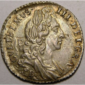 William III, 1697B, Sixpence, PEDIGREE COIN EX MARTIN HUGHES COLLECTION, Highest Graded - Image 1