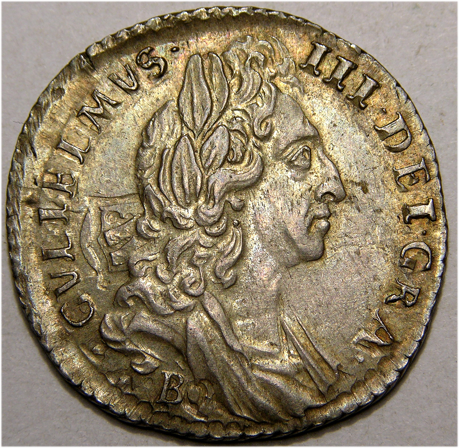 William III, 1697B, Sixpence, PEDIGREE COIN EX MARTIN HUGHES COLLECTION, Highest Graded - Image 1