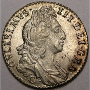William III, 1697C, Sixpence, HIGHEST GRADED BY NGC and PCGS - Image 1