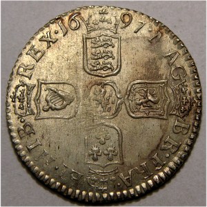William III, 1697C, Sixpence, HIGHEST GRADED BY NGC and PCGS - Image 2