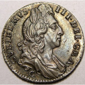 William III, 1696C, Sixpence. Highest Graded by NGC and PCGS - Image 1