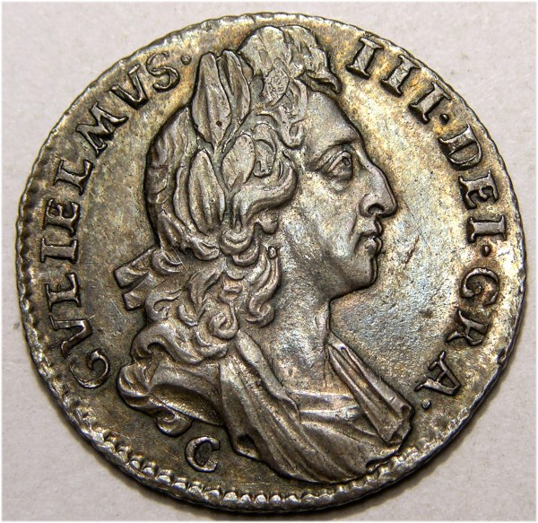 William III, 1696C, Sixpence. Highest Graded by NGC and PCGS