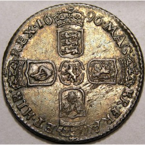 William III, 1696C, Sixpence. Highest Graded by NGC and PCGS - Image 2