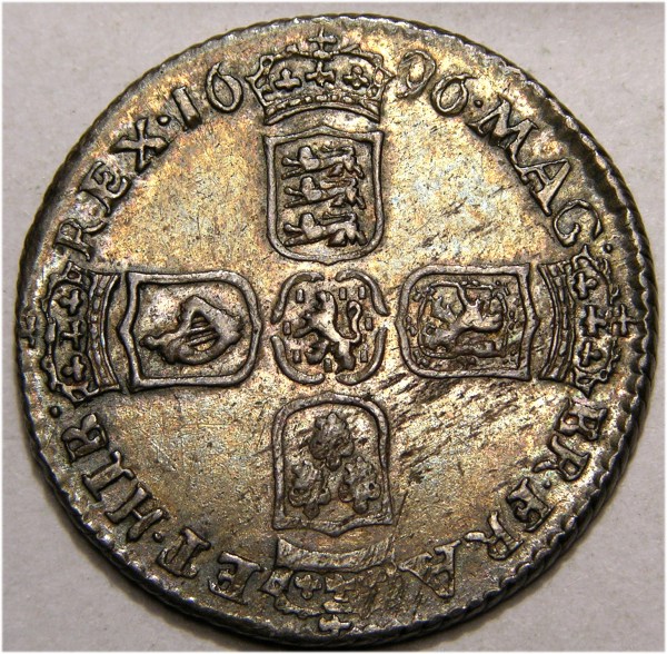 William III, 1696C, Sixpence. Highest Graded by NGC and PCGS