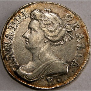 Anne, 1708E*, Sixpence - Image 1