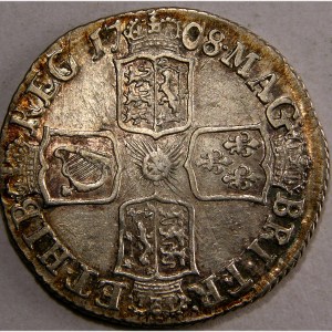 Anne, 1708E*, Sixpence - Image 2