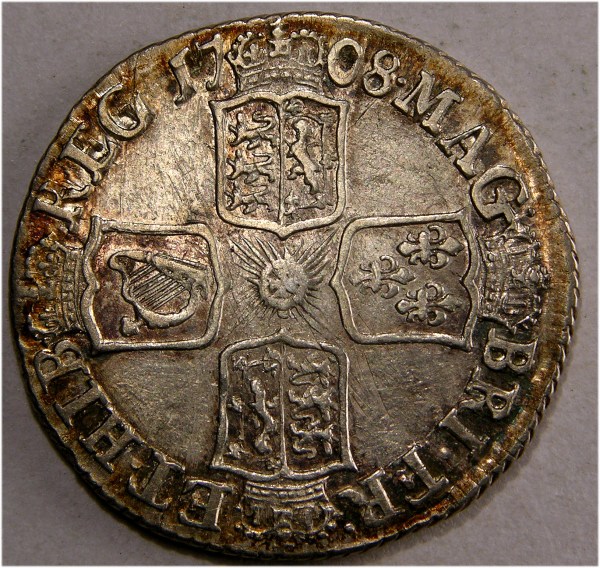 Anne, 1708E*, Sixpence