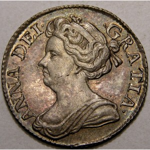 Anne, 1711, Sixpence, PEDIGREE COIN EX MARTIN HUGHES COLLECTION - Image 1