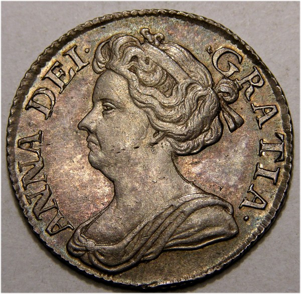Anne, 1711, Sixpence, PEDIGREE COIN EX MARTIN HUGHES COLLECTION