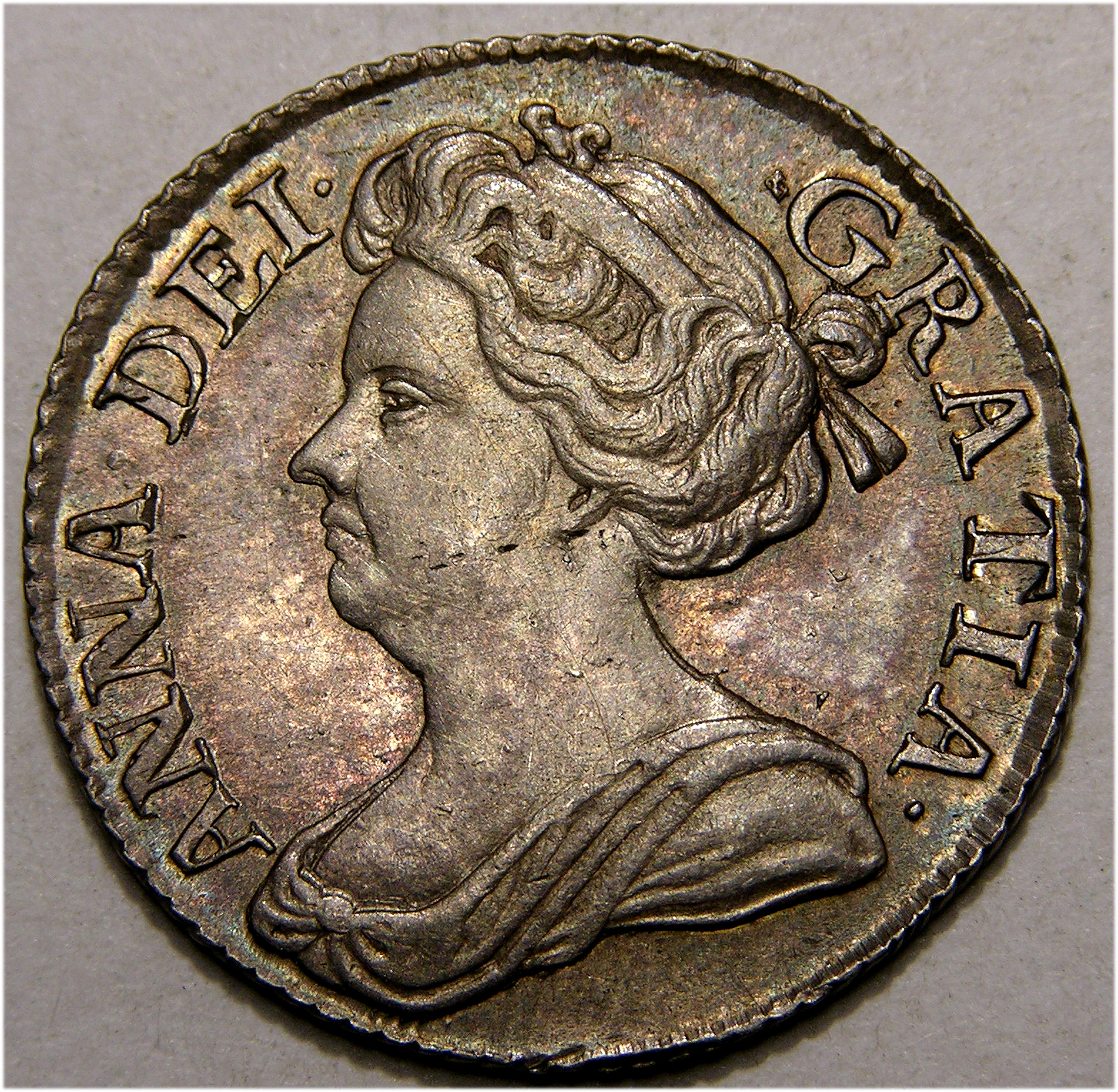 Anne, 1711, Sixpence, PEDIGREE COIN EX MARTIN HUGHES COLLECTION - Image 1