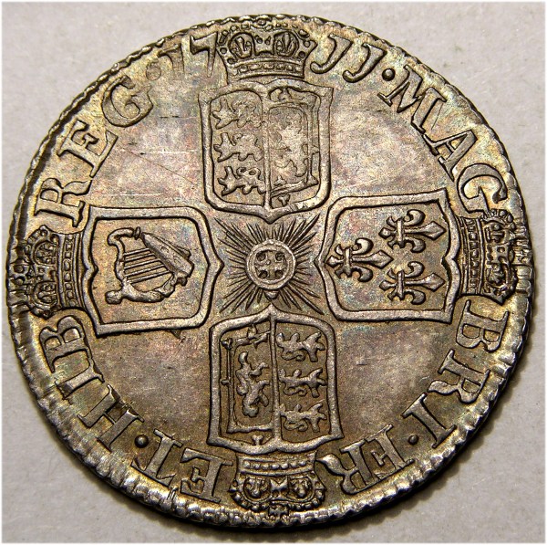 Anne, 1711, Sixpence, PEDIGREE COIN EX MARTIN HUGHES COLLECTION