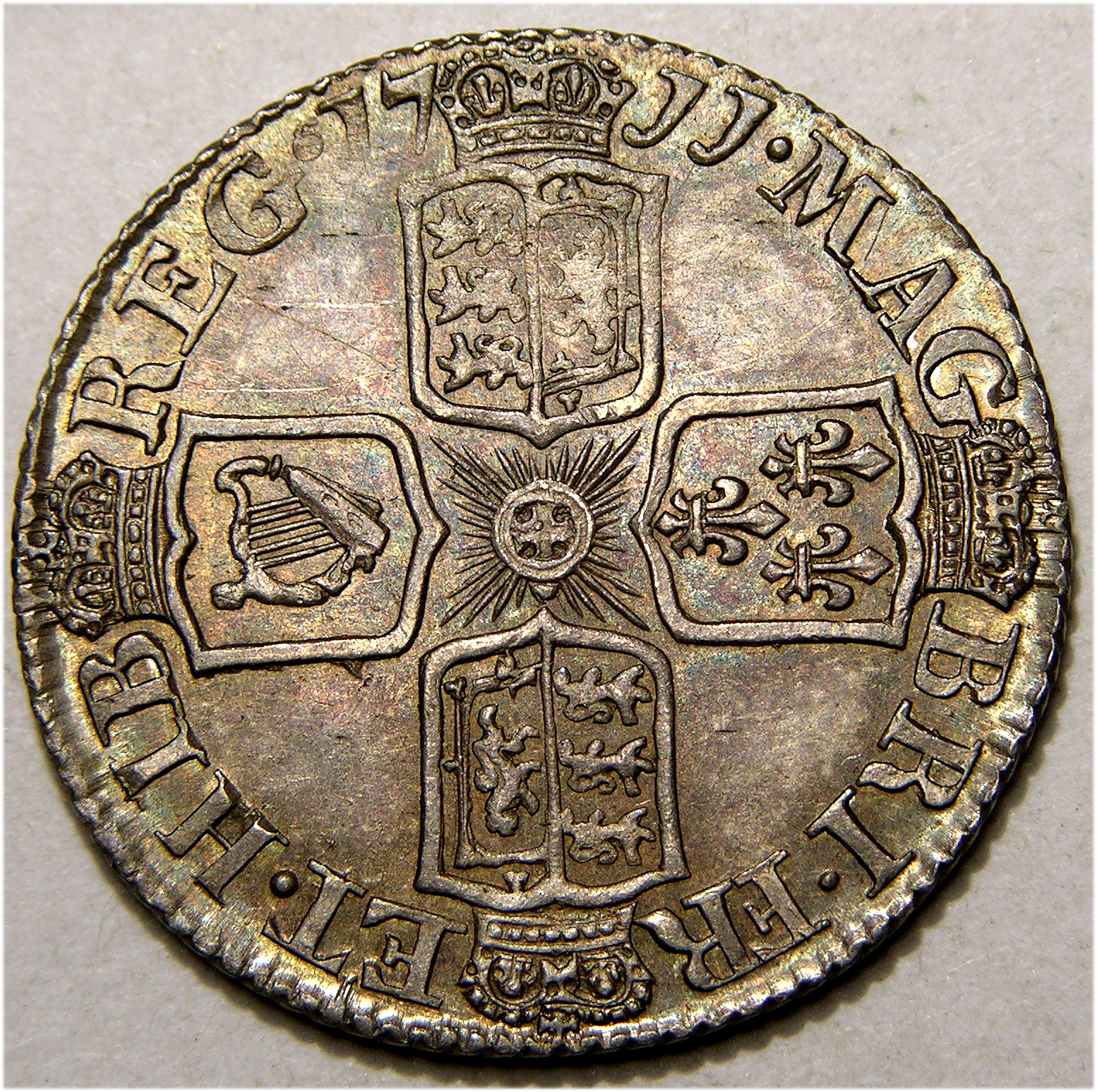 Anne, 1711, Sixpence, PEDIGREE COIN EX MARTIN HUGHES COLLECTION - Image 2
