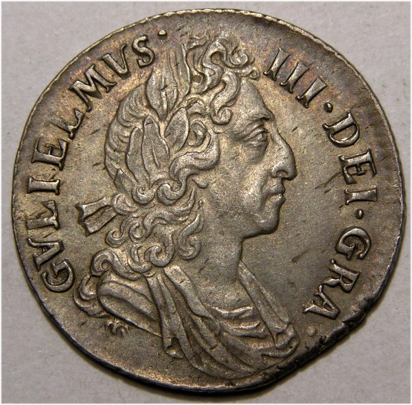 William III, 1697, Sixpence, EXTREMELY RARE VARIETY 