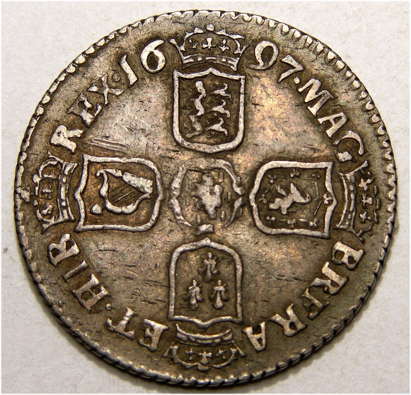 William III, 1697, Sixpence, FINEST KNOWN (?) 2ND BUST "GVLIEMVS" ERROR - Image 2