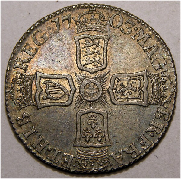 Anne, 1703 Vigo, Sixpence  SOLD