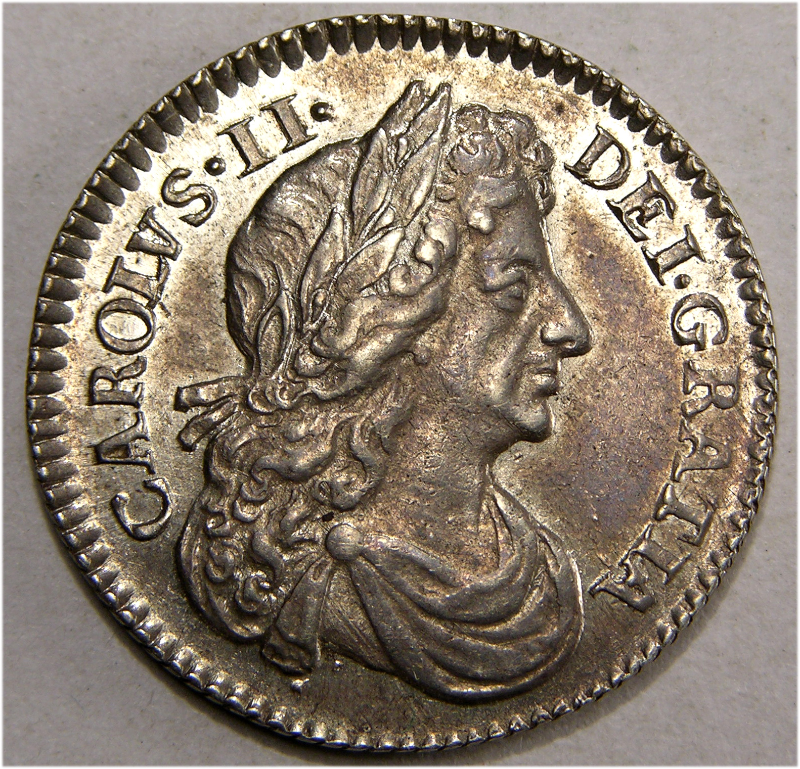Charles II, 1675/4, Sixpence, BUT NOT REALLY THE OVERDATE - Image 1