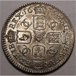 Charles II, 1675/4, Sixpence, BUT NOT REALLY THE OVERDATE - Image 2