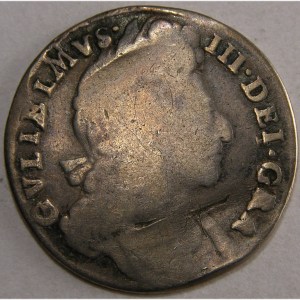 William III, 1696, Sixpence, UNLISTED 2ND BUST ERROR - Image 1