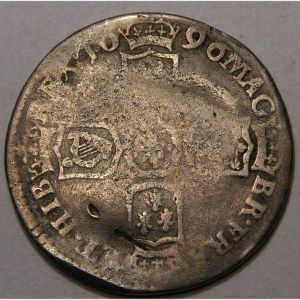 William III, 1696, Sixpence, UNLISTED 2ND BUST ERROR - Image 2