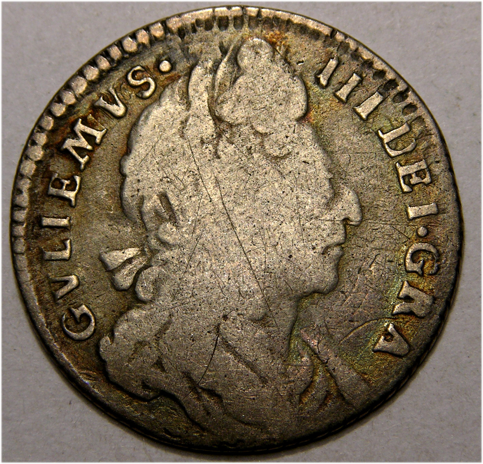 William III, 1697, Sixpence, EXTREMELY RARE 2ND BUST ISSUE - Image 1