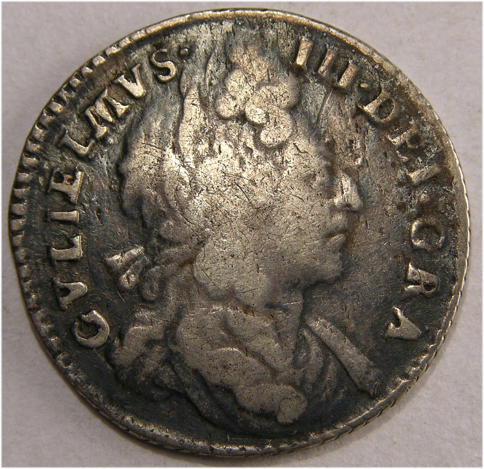 William III, 1697, Sixpence, EXTREMELY RARE 2ND BUST ISSUE - Image 1