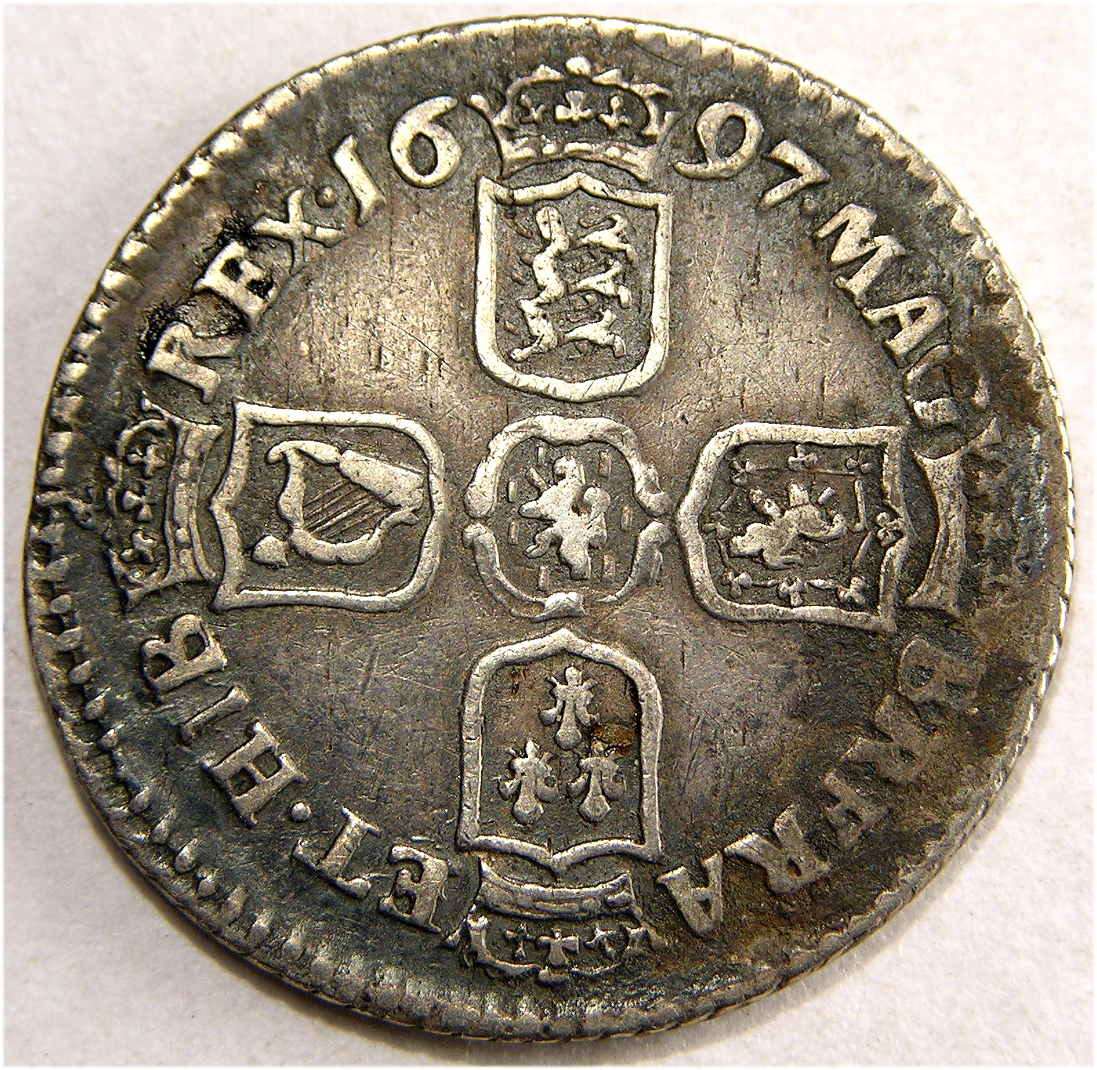 William III, 1697, Sixpence, EXTREMELY RARE 2ND BUST ISSUE - Image 2