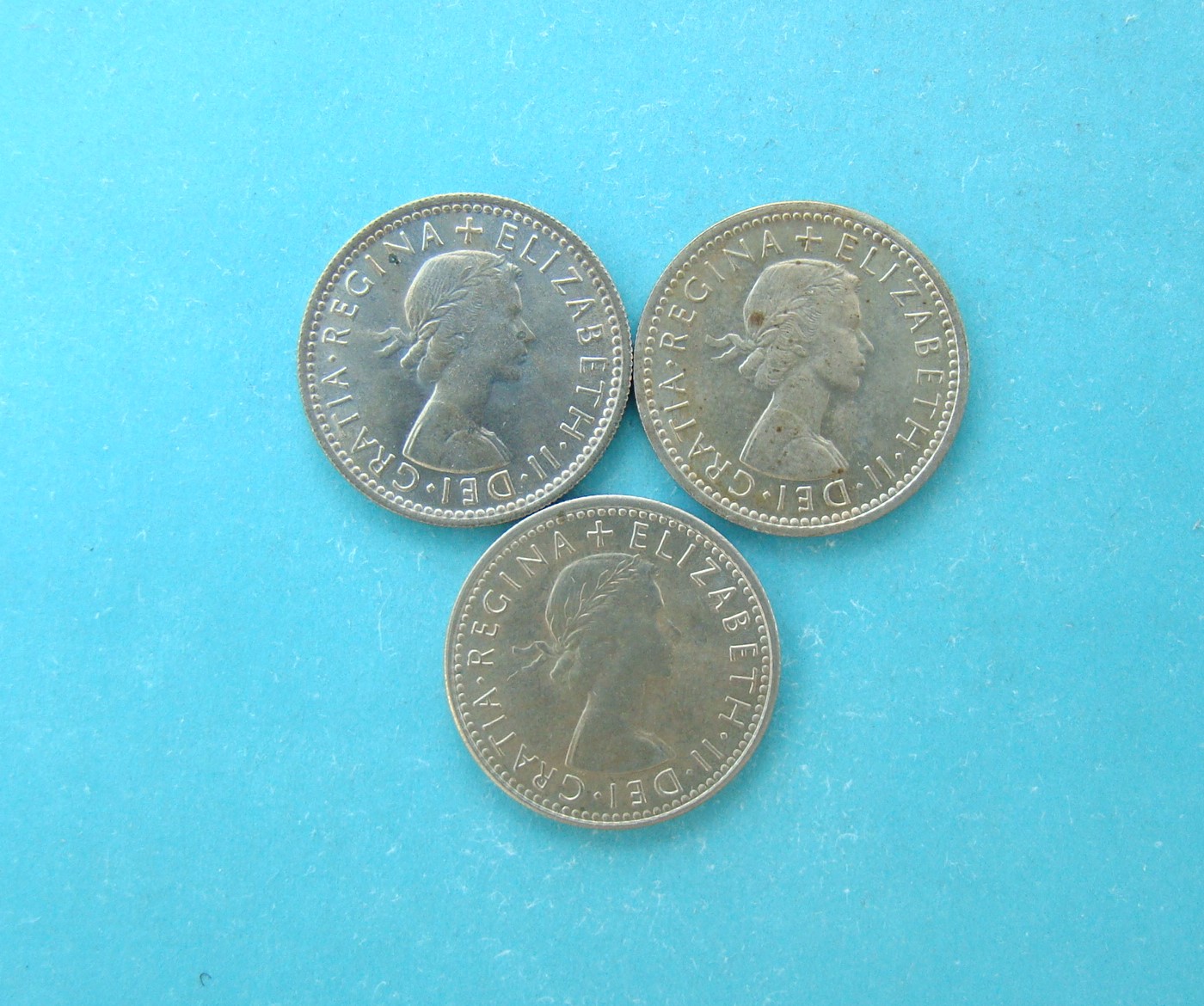Elizabeth II, 1954,62,67, Sixpence - Image 1