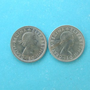 Elizabeth II, 1954,67, Sixpence - Image 1