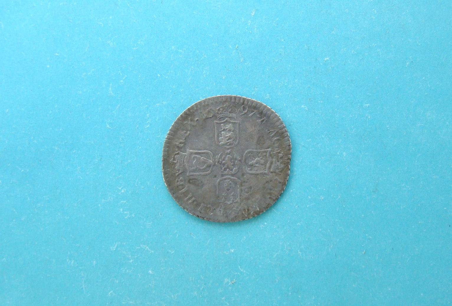 William III, 1697B, Sixpence EXT RARE COUNTERFEIT - Image 2
